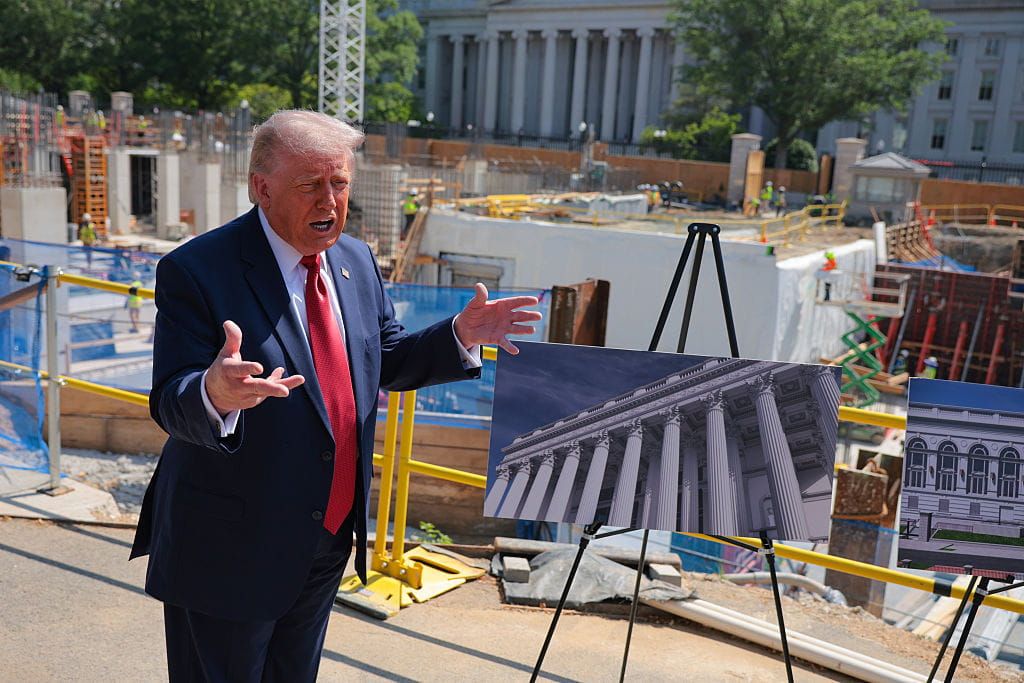 Trump Gave Reporters Front Row View of Ballroom Construction Site